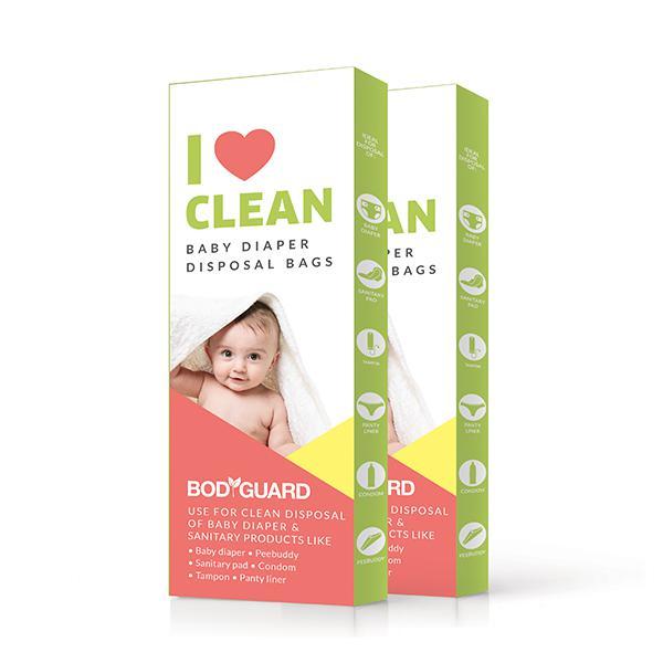 Netmeds | BodyGuard -Baby Diapers & Sanitary Disposal Bag (Pack of 2 x 15's)