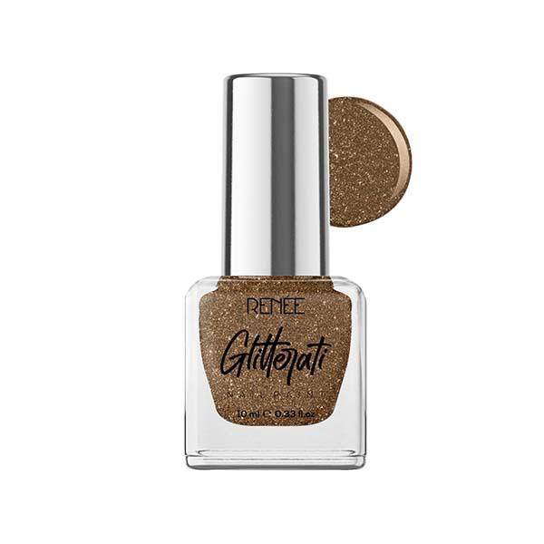 RENEE Glitterati Nail Paint - Ecru Brown 10 ml - Nail Polish