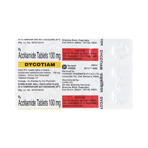 Netmeds | DYCOTIAM 100mg Tablet 15's