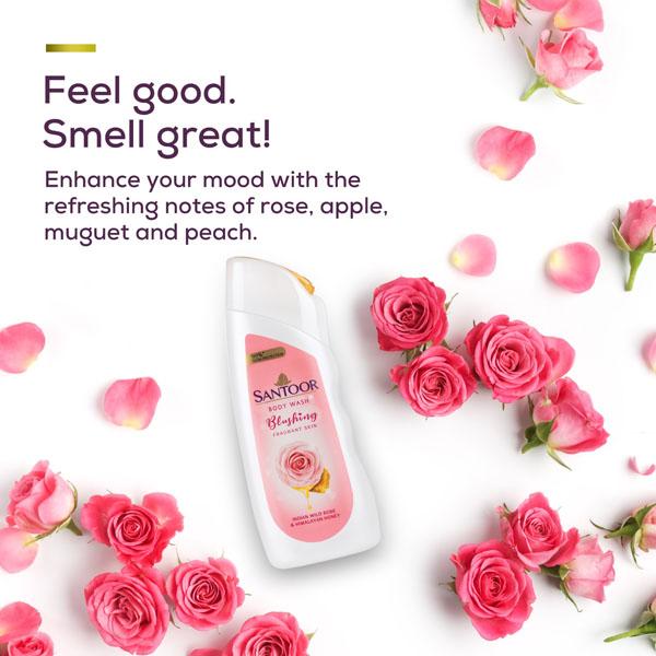 Santoor Blushing Skin Body Wash 230 ml - Shower Gels & Body Wash