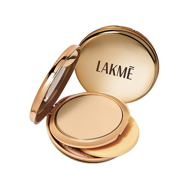 Lakme 9to5 Unreal Dual Cover Pressed Powder, 2 In 1 Compact + Foundation, 10 Ivory, 9 gm - Compact Powder