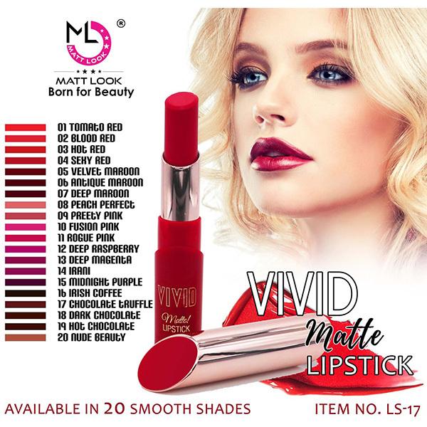 Matt Look Vivid Matte Lipstick, Deep Magenta 3.8 gm - Lipsticks