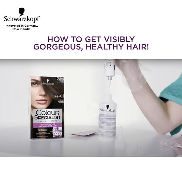 Schwarzkopf Colour Specialist At Home Permanent Hair Colour - 4.0 Medium Natural Brown 165 ml - Crème