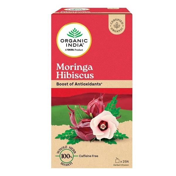 Netmeds | Organic India Tea Bags- Moringa Hibiscus 25's