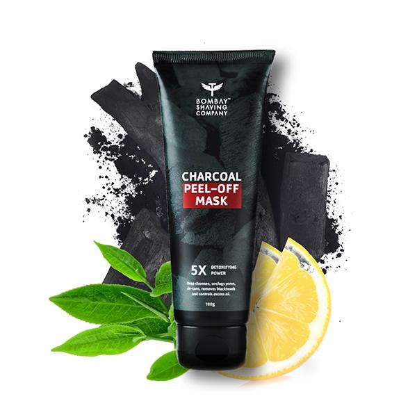 Bombay Shaving Company Charcoal Peel-Off Mask With Kaolin Clay & Tea Tree Oil For Blackhead Removal 100gm - Masks & Peels