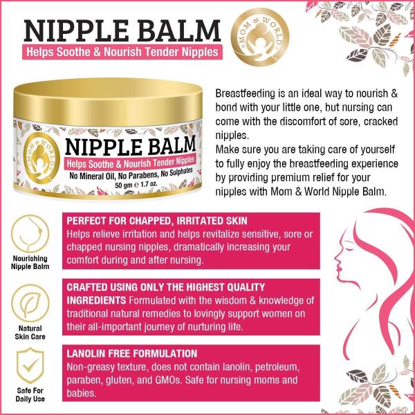 Mom & World Nipple Balm 50 gm - Breast Care Creams