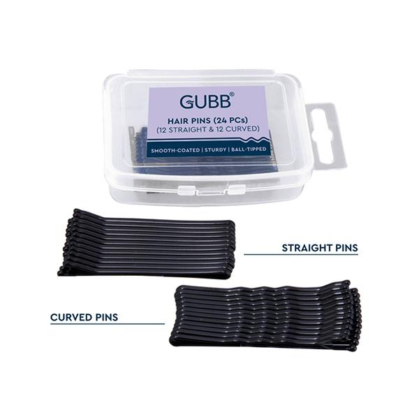 GUBB Curved Hair Pins - 24 Pieces 20 gm - Hair Clips/Bands