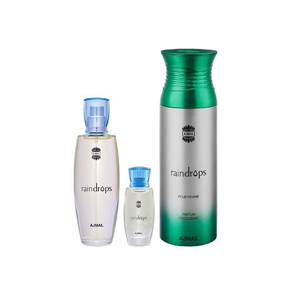 Ajmal Raindrops EDP Perfume & Raindrops Concentrated Perfume & Raindrops Deodrant 1's