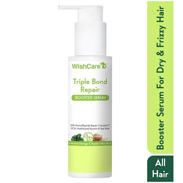Netmeds | Wishcare Triple Bond Repair Booster Serum - 10% Aminopeptide Complex - Repairs Damaged and Frizzy Hair 100 ml