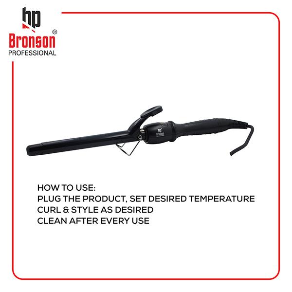 Bronson Professional Hair Curler Tong 22 mm Barrel with Digital Temperature Controller 12's - Rollers & Curlers