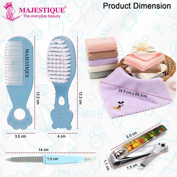 Majestique Baby Grooming kit with Soft Towels for Newborns & Toddlers - 6Pcs/Multicolor 1's - Baby Grooming
