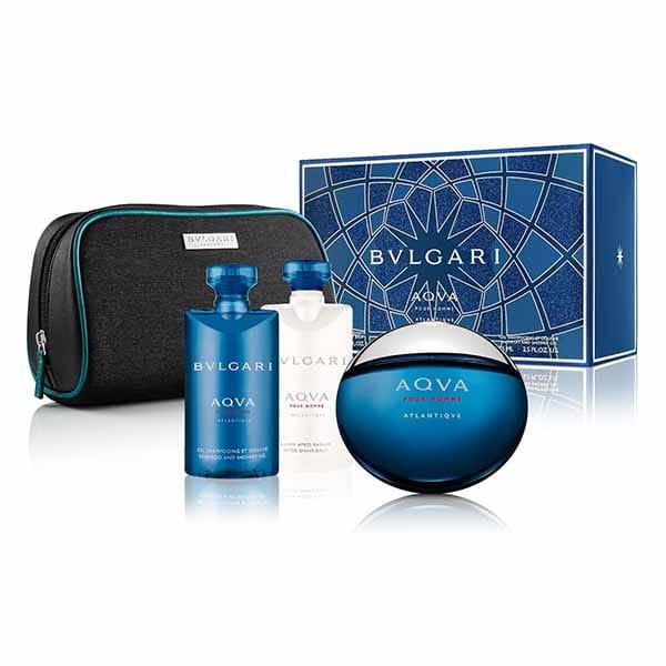 Bvlgari Atlantique Gift Set (Eau de Toilette100ml + Shampoo and Shower Gel 75ml + After Shave Balm 75ml)(40121B) 250 ml