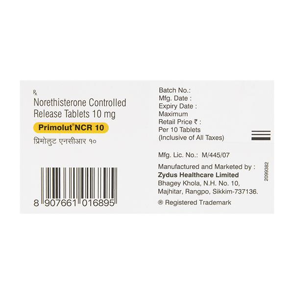 PRIMOLUT NCR 10 Tablet 10's - Hormonal Therapy-Oes
