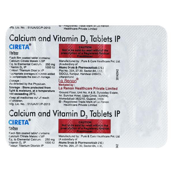 CIRETA Tablet 10's - Supplements-Cal