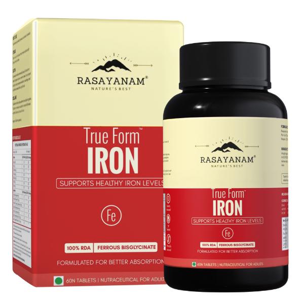 Netmeds | Rasayanam True Form Iron Supplement Tablets 60's