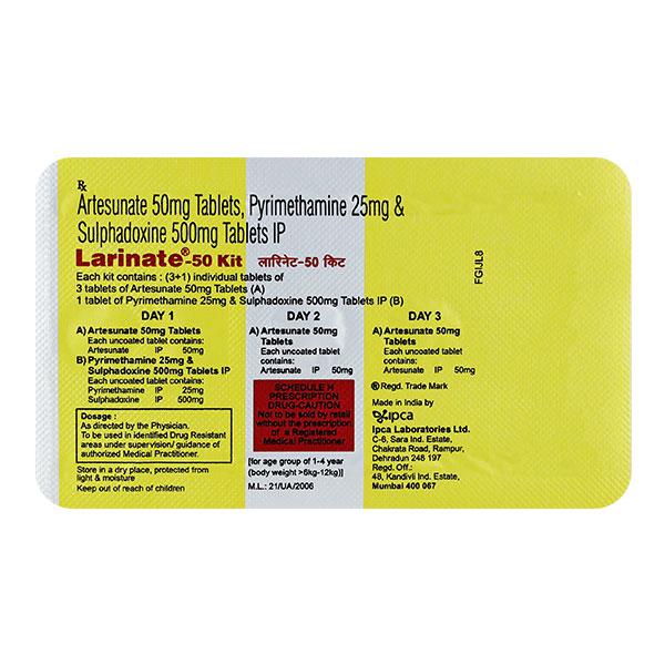 Larinate 50mg Kit 1'S - Malarial
