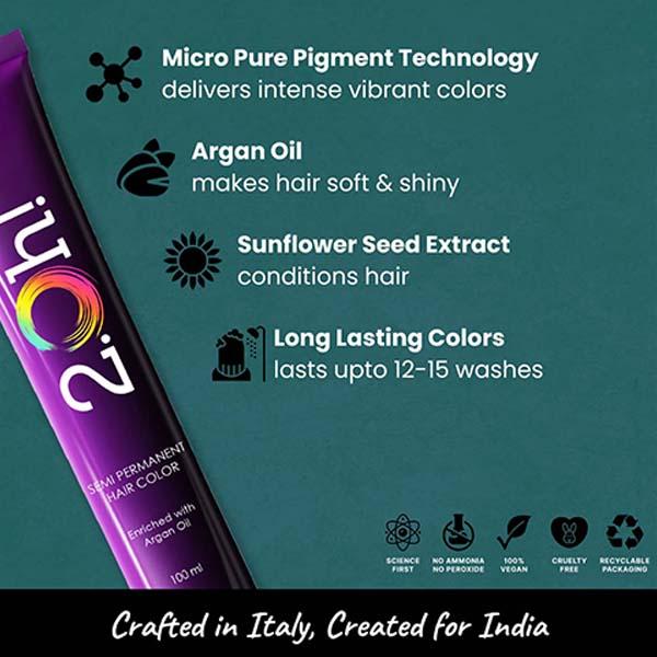 2.Oh! Semi Permanent Hair Color 100 ml each - Aqua Marine 2's - Crème