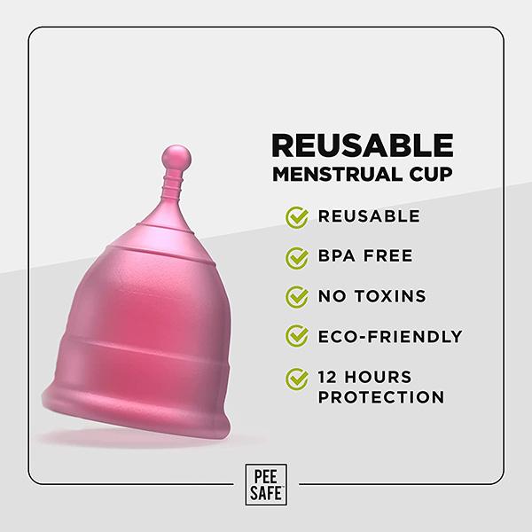 Pee Safe Period Care Combo- Menstrual Cup (Small) & Intimate Wash Women 150 ml - Menstrual Cups