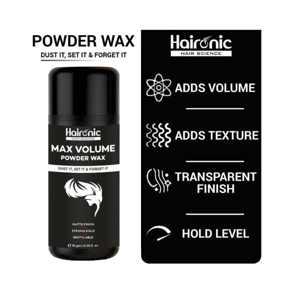 Haironic Hair Volumizing Powder Wax For Men 10 gm - Hair Oils