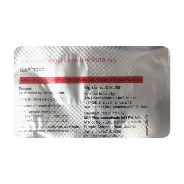 Netmeds | ISAP 1000 Capsule 4's