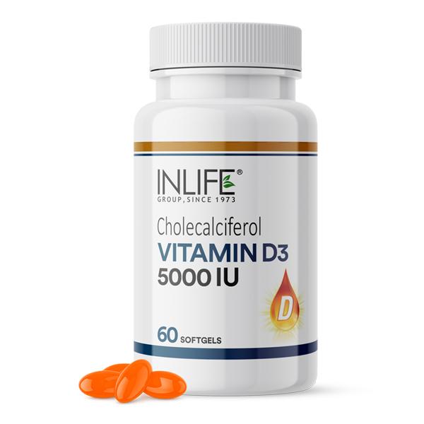 INLIFE Vitamin D3 5000 IU Capsules 60's