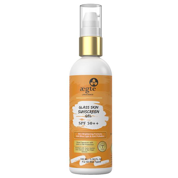 Netmeds | Aegte Glass Skin Broad Spectrum Sunscreen Gel SPF50++ 100 ml