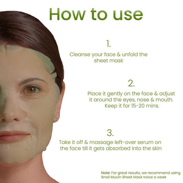 O3+ Snail Mucin Instant Glass Sheet Mask 30 gm - Sheet Masks
