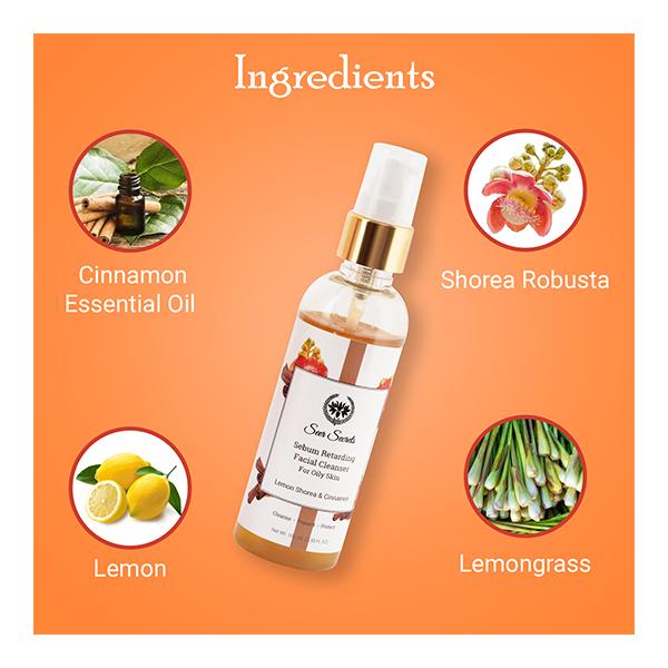 Seer Secrets Lemon Shorea Cinnamon Sebum Retarding Facial Cleanser 100 ml - Face Creams