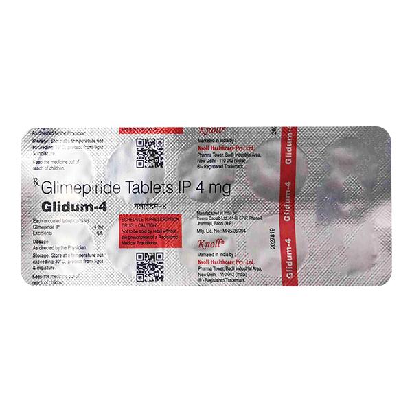 GLIDUM 4 Tablet 10's - Diabetes-Ant