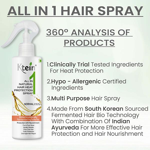 Ktein Natural All In One Hair Heat Protection Spray 200ml 1's - Hair Sprays & Mists
