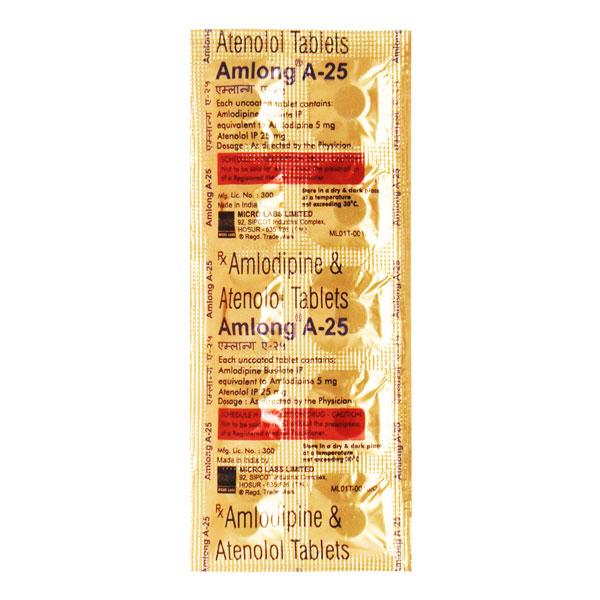 Amlong A 25mg Tablet 10'S - Hypertension-Cal