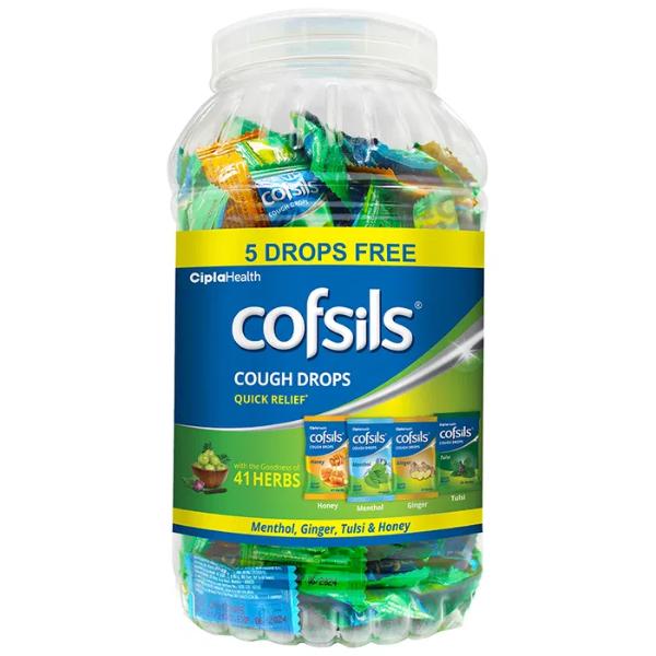 Netmeds | Cofsils Cough Drops - Assorted Flavours (Free 5 Drops) 210's