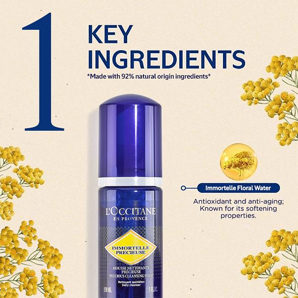 L'Occitane Immortelle Precious Cleansing Foam 150 ml - Face Wash & Cleansers