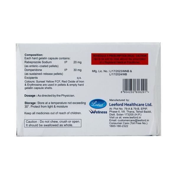 Renvorab DSR Capsule 10'S - Ulcer/Reflux/Flatulence-Aaa