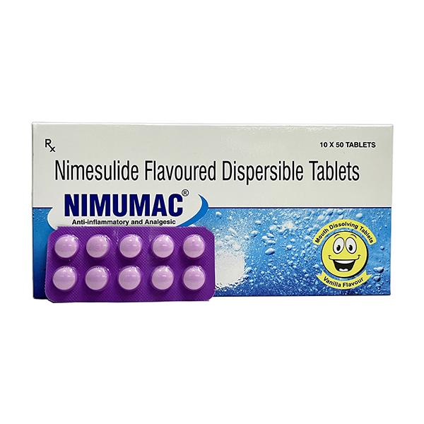 NIMUMAC VANILLA FLAVOUR MOUTH DISSOLVING Tablet 10's - Pain relief-Nsa