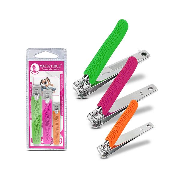 Netmeds | Majestique Nail Clippers Set, Sharp Stainless Steel, Fingernail and Toenail Cutter- Multicolor 1's