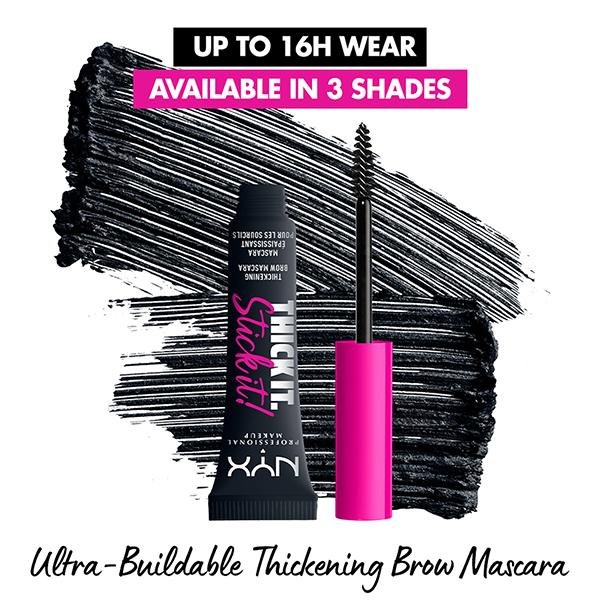 NYX Professional Makeup Thick It Stick It Brow Mascara Black 7 ml - Eyebrow Pencils & Enhancers