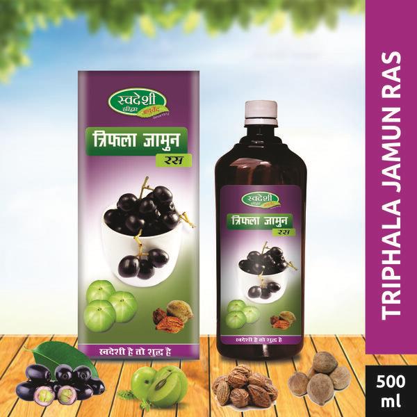 Swadeshi Triphala Jamun Ras Liquid 500 ml - Ayurvedic Juices