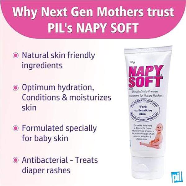 Napy Soft Cream (Pack of 2 X 50 g) 1's - Rash Creams