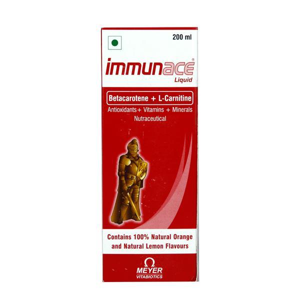 Immunace 100% Natural Orange and Natural Lemon Flavour Liquid 200ml - Supplements-Vam