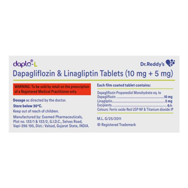 DAPLO L 10/5mg Tablet 10's - Diabetes-Ant