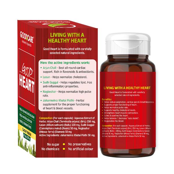 Goodcare Good Heart Herbal Heart Care Capsule 60's - Speciality Medicines