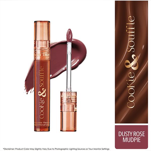 Netmeds | Blue Heaven Cookie & Souffle Chocolate-Flavored Airwhipped Lip Cream, Dusty Rose Mudpie 3.2 ml