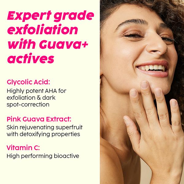 Plix The Plant Fix Guava Brightening Serum , With 3% Glycolic Acid & Vitamin C 30 ml - Face Serum