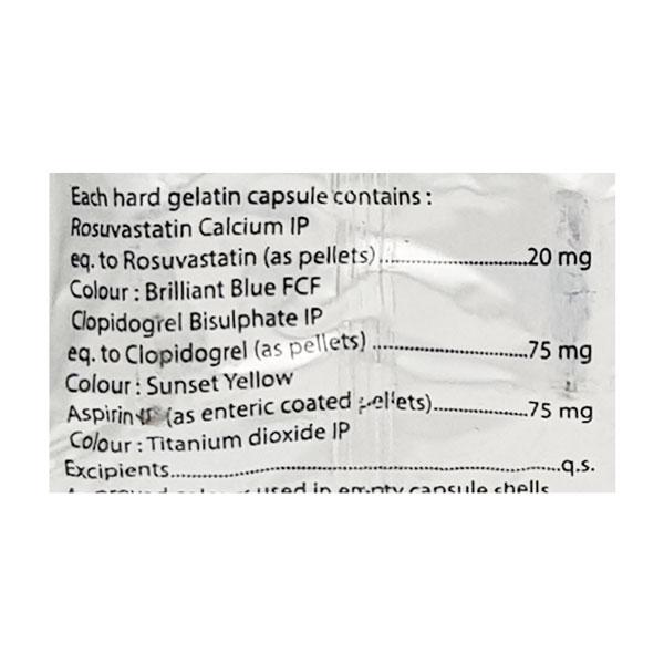 ROSUTOP AC 20/75 Capsule 10's - Blood Clot-Ant