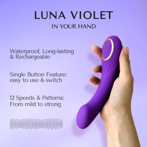 Libertee Premium Curved Rechargeable Massager 12 Modes Violet 1's - Massagers And Vibrators