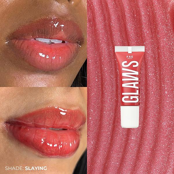 FAE Beauty Mini Peptide Lip Gloss Trio - Festive Edition, Shades - Stunning, Slaying, Popping 15 ml - Lip Glosses