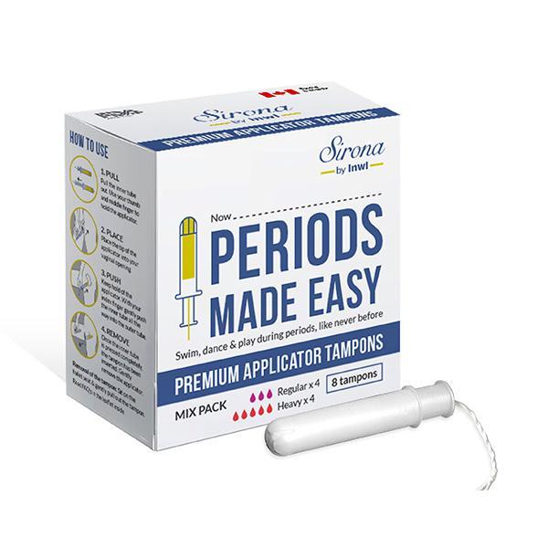 Sirona Premium Applicator Tampons - (Mix pack) 8's - Tampons