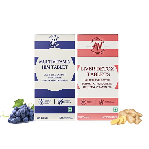 Netmeds | Aesthetic Nutrition Liver Detox Multivitamin Her Tablets 2's