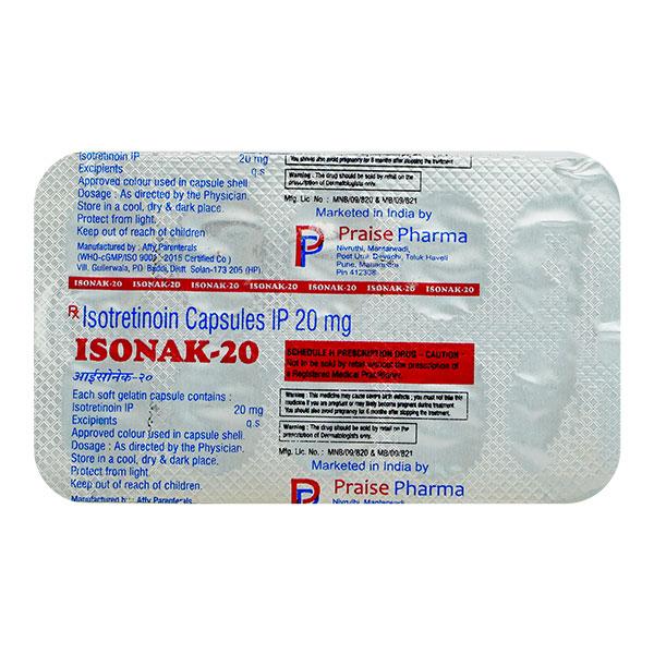 Netmeds | ISONAK 20 Soft Gelatin Capsule 10's